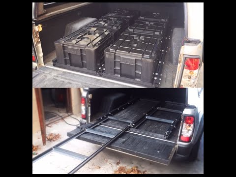 Diy truck bed drawer slides for organized tool storage  // metalwork diy how to