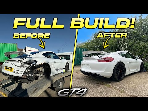 FULL BUILD - REBUILDING A CRASH DAMAGED PORSCHE CAYMAN GT4