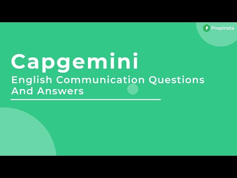 Capgemini English Communication Test Questions and Answers