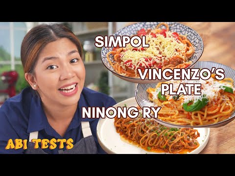 Abi Tries the Best Spaghetti Recipes (Ninong Ry, Chef Tatung, Vincenzo’s Plate)
