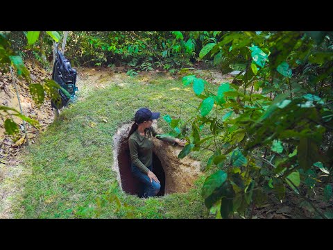 Building The most Secret Underground Baseman Home to Hide in the Jungle Alone