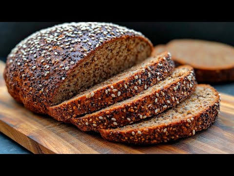 Gesundes Brot OHNE Mehl und OHNE Hefe! Einfach, lecker und gesund!