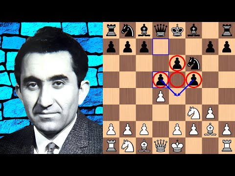 Tigran Petrosian destroys Dutch Stonewall in 23 moves