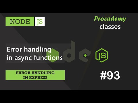 #93 Error Handling in async function | Error Handling in Express | A Complete NODE JS Course