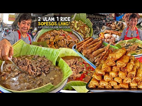 50Pesos Lang ang "2 ULAM at 1 RICE" ni Lola na "Smiling Face" | CARINDERIA sa PALENGKE ng Pampanga