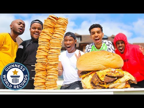 Who Can Make The BIGGEST FOOD Challenge (GIANT BURGER)