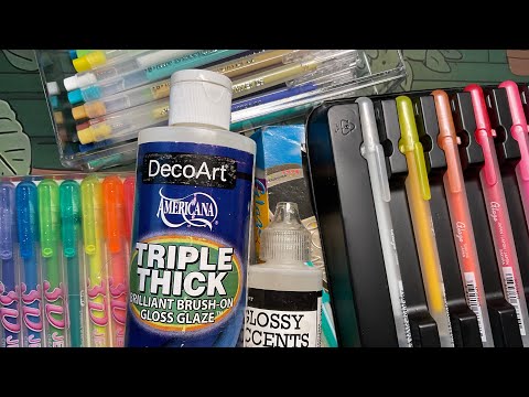 Trying out alternatives to Sakura gelly roll glaze pens | Adult colouring