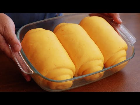 100%南瓜製作麵包，結果非常棒！好吃又簡易的家庭麵包食譜，像絨毛一樣鬆軟！所有人都愛上了【阿栗食譜383】