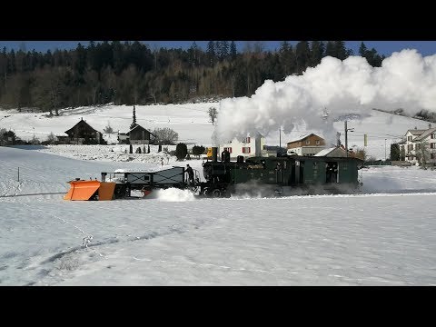 [HD] Schneeräumung mit Dampf --- Unterwegs mit X 59 und Ed 3/4 2 "Hinwil"