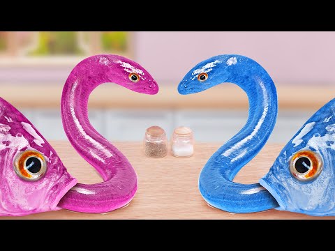 Fishing Eel Fish By Egg 😍 Cooking Miniature Salt Baked Fish And Smoked Eel 😍 Mina Mini Kitchen