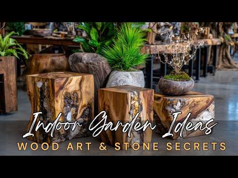 Upcycled Wood Art Ideas & Stone Secrets: Make Your Indoor Garden Feel Calm and Grounded!