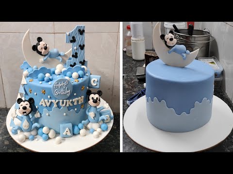 1st Birthday Micky Mouse Theme Cake For Boy |Micky Mouse Fondant Birthday Cake|Fondant Cake Recipe