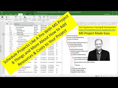 8 Things & More on How to Add Resources and Costs to Your Project,  MS Project Made Easy Tutorial 4