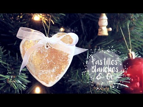Xmas Diy #18 Pastilles Blanches & Or en Porcelaine Froide