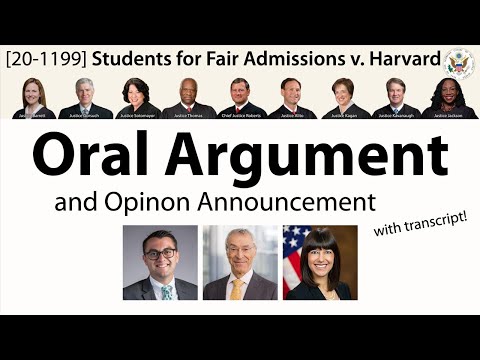[Landmark Cases] Oral Argument + Opinion: SFFA v. Harvard