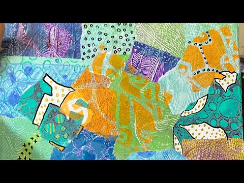 Using those gelli prints for collage. A requested video