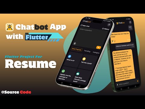 Complete ChatBot App in Flutter using Dart | Flutter Project for Resume | AI Chat bot app in flutter