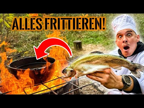 ALLES FRITTIEREN! Fisch, Riesenbulette uvm. - WOODS KITCHEN | Survival Mattin