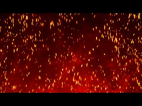 BACKGROUND 🔥 Hot fire sparks fly up on a fiery background in endless loop +PREMIUM 4K 60FPS version