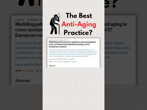 The Best Anti-Aging "Pill" is a Language đź’Š #shorts