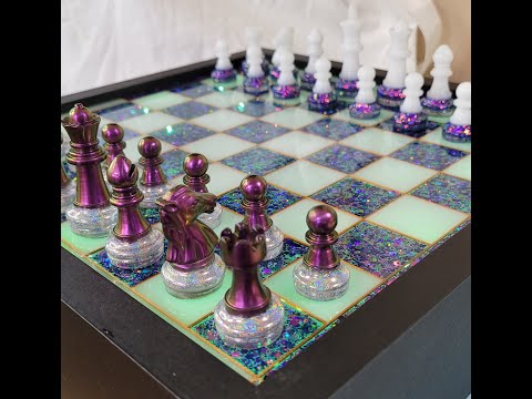 Experience Gaming like Never Before. A lighted resin chess board.
#resinart