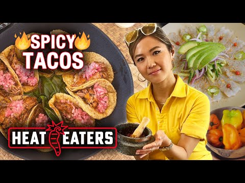 SPICY Mexican Food Tour! Backyard Tacos + LUXE Seafood | Heat Eaters