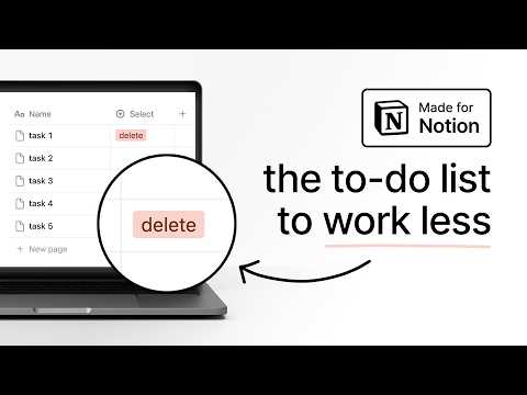 My Notion Task Management System (for working LESS)