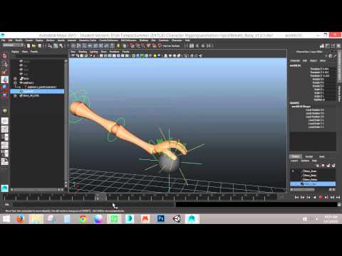 Point Constraint - Character Holding and Releasing Objects - (AutodeskMaya)