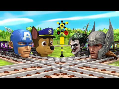 【踏切アニメ】あぶない電車 TRAIN Vs THOMAS AND FRIENDS🚦 Fumikiri 3D Railroad Crossing Animation