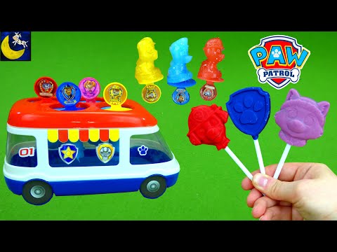 LOTS of Paw Patrol Popsicles and Candy Maker! Paw Patroller Ice Pops Pup Toys DIY Kids Food Craft!