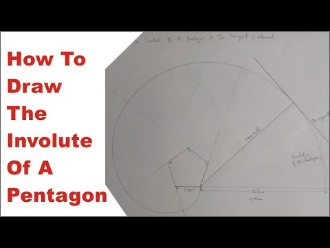 How to Draw the Involute of a Pentagon with the Normal and Tangent to the Involute of a Pentagon