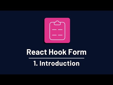 React Hook Form - 1. Introduction