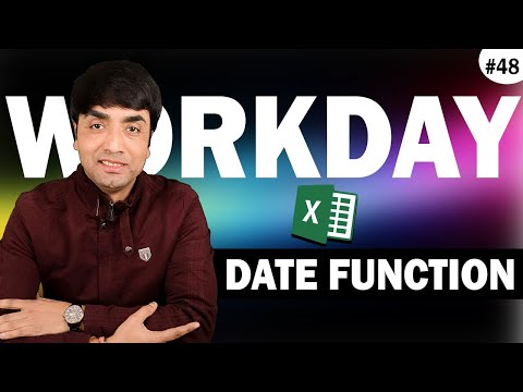 Excel Workday function: Find end date - exclude weekends & holidays | Workday and Workday.intl