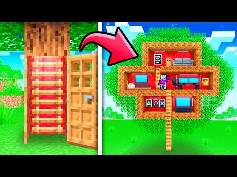 I Built a SECRET Gaming Room in a TREE!