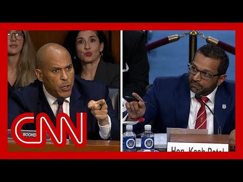 Hear the fiery exchange between Sen. Booker and FBI Director Patel in oversight hearing