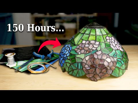 I Built A Custom Tiffany Style Lamp as My First Big Stained Glass Project