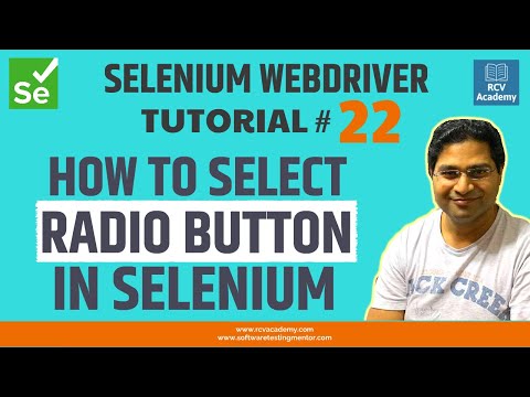 Selenium WebDriver Tutorial #22 - How to Select Radio Button in Selenium