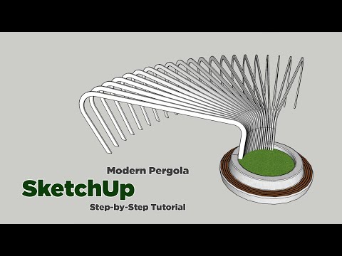 Sketchup tutorial | Modeling a Modern Pergola in Sketchup | Step by Step For beginnersIn