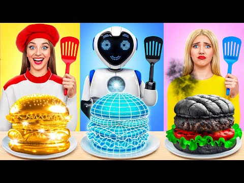 Me vs Grandma Cooking Challenge with a Robot by Friendly DO