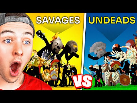 SAVAGE Stickmen vs UNDEAD Stickmen in STICKWAR LEGACY!