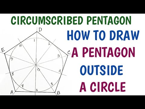 CIRCUMSCRIBE A REGULAR PENTAGON ABOUT A CIRCLE || PENTAGON