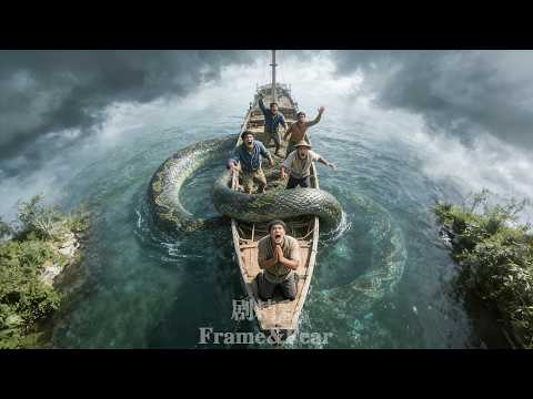 Lake monster serpent terrifies crew into kneeling surrender