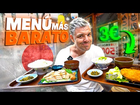 EL MENÚ del DÍA MÁS BARATO de JAPÓN CUESTA 3 EUROS! 🇯🇵 *COMES TODO ESTO POR 500 YENES 💴*