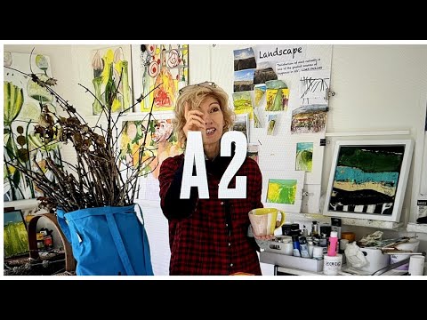 Playing with Ink.  Home made concertina from A2 paper.