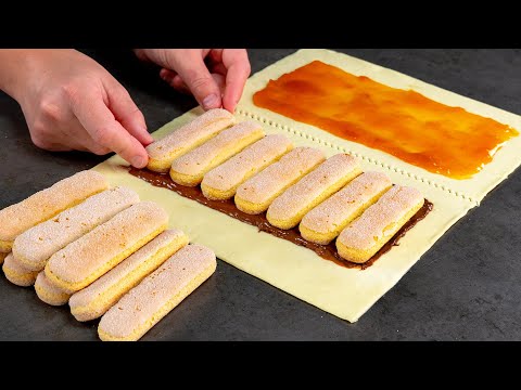 The family's favorite recipe! Puff pastry dessert, in just 10 minutes