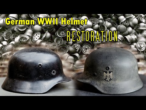 Restoration of an Original German World War 2 M1940 Stahlhelm ( Steel Helmet ) Amazing end result!!