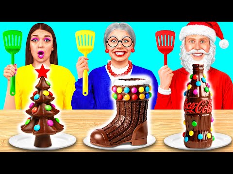 Thử Thách Nấu Ăn Giữa Tôi Và Bà với Ông già Noel | Thử Thách Đồ Ăn Vui Nhộn