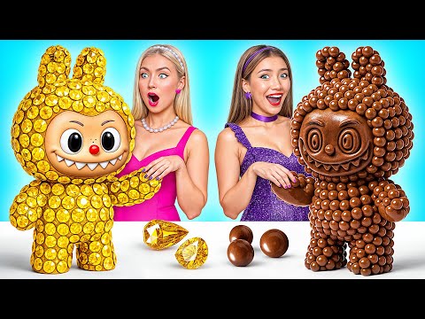 Real Food vs Chocolate Food Challenge | Tasty Kitchen Hacks by Choco DO