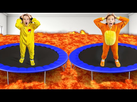 The Floor Is Lava! | Vania Mania Kids Jump to the Trampoline 🔥