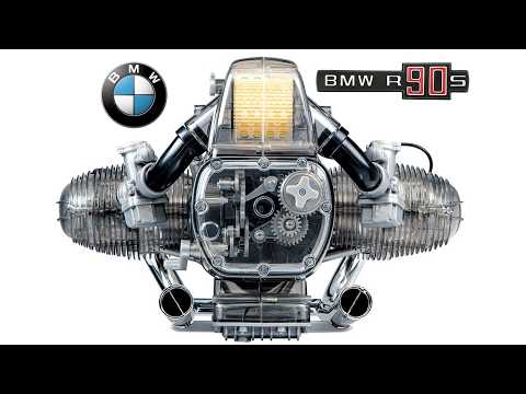 BMW R90S Flat-Twin Motorcycle Engine Model Build